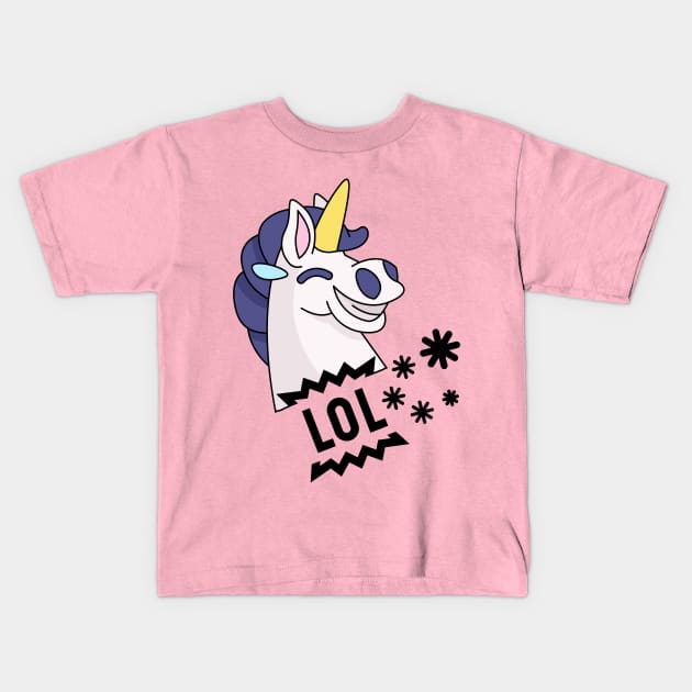 Funny Animal face Kids T-Shirt by KINGShut